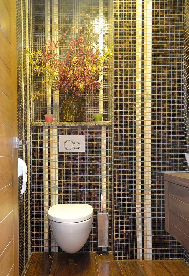 mosaic thủy tinh cho phòng tắm