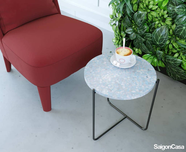 Bàn Terrazzo Tròn 1/3 - SaigonCasa | Curated Surfaces & Contemporary Living