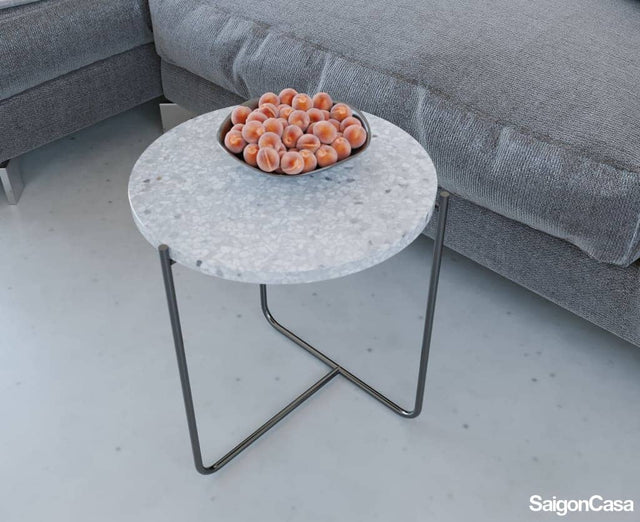 Bàn Terrazzo Tròn 1/3 - SaigonCasa | Curated Surfaces & Contemporary Living