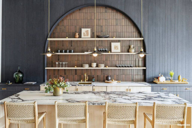 mặt bàn Đá Marble Arabescato