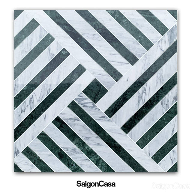 Đá Marble Trang Trí Emeraude Stripe