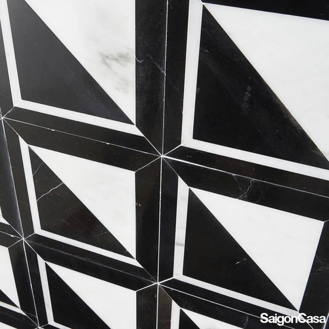 Đá Tự Nhiên Nero Carrara Marble Mosaic