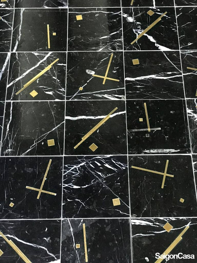 Á Marble Trang Trí Nero Tempo