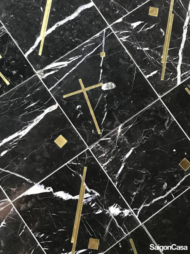 Á Marble Trang Trí Nero Tempo