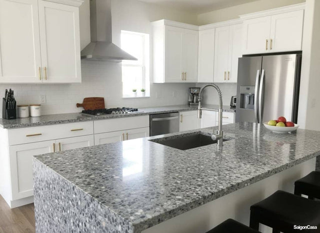 Đá Tấm Terrazzo Fossil Slab