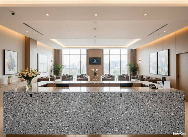 Đá Tấm Terrazzo Fossil Slab