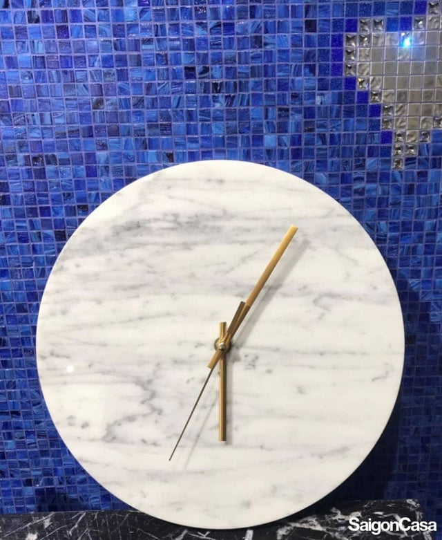 Đồng hồ trang trí đá marble