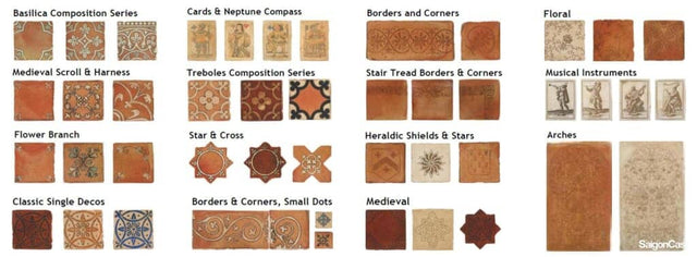 viên gạch điểm - trang trí