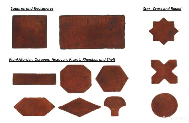 hình dạng gạch gốm