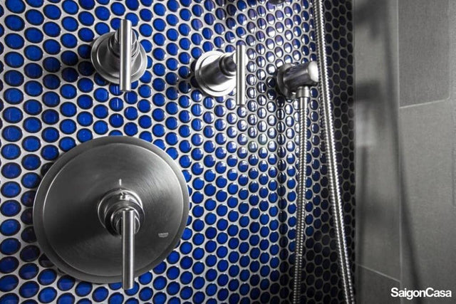 Gạch Mosaic Đồng Xu Ocean - SaigonCasa | Curated Surfaces & Contemporary Living