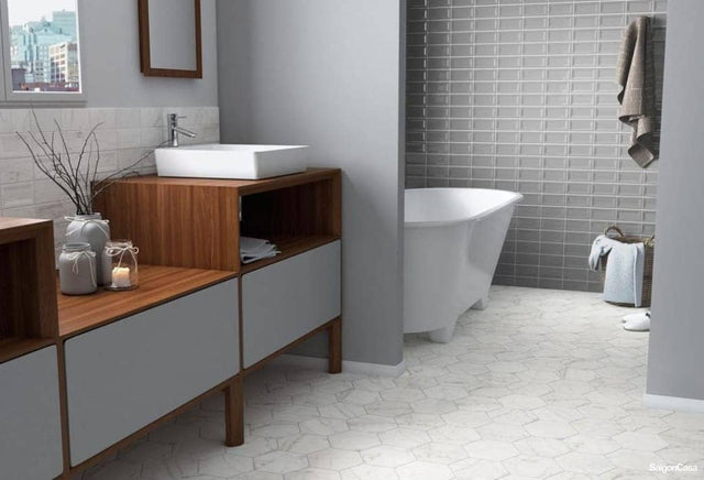 Gạch Trang Trí Vân Đá Carrara - SaigonCasa | Curated Surfaces & Contemporary Living