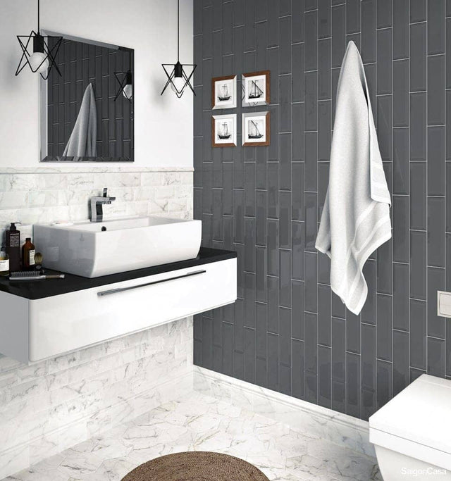 Gạch Trang Trí Vân Đá Carrara - SaigonCasa | Curated Surfaces & Contemporary Living