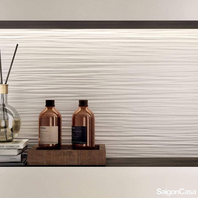 Gạch Tường Art Gallery Ivory Plisse - SaigonCasa | Curated Surfaces & Contemporary Living