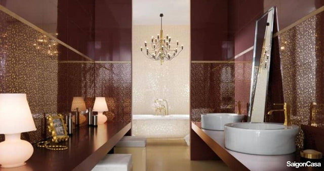 Gạch Tường Phòng Tắm Ultra Glam - SaigonCasa | Curated Surfaces & Contemporary Living