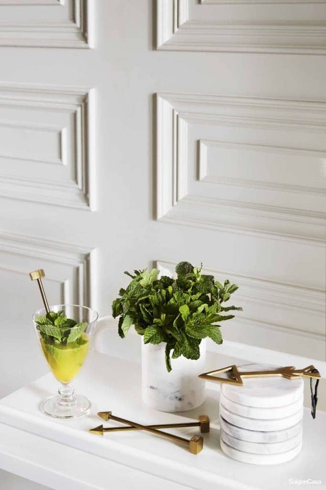 Lót Ly Đá Marble Tròn - SaigonCasa | Curated Surfaces & Contemporary Living