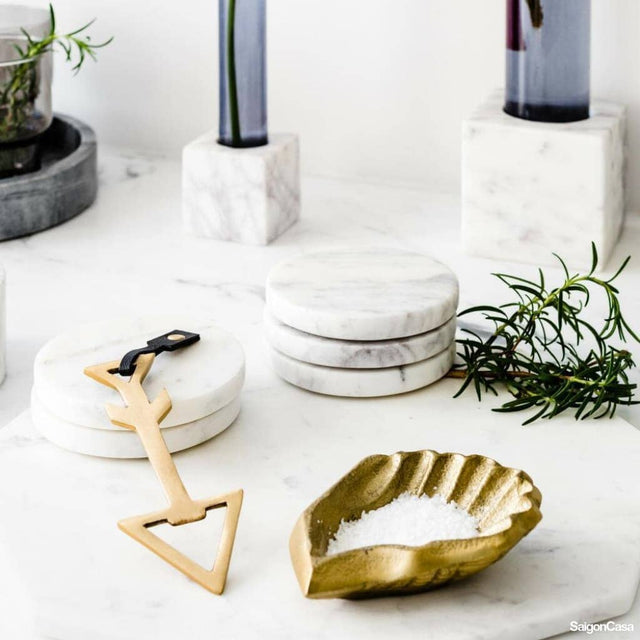 Lót Ly Đá Marble Tròn - SaigonCasa | Curated Surfaces & Contemporary Living