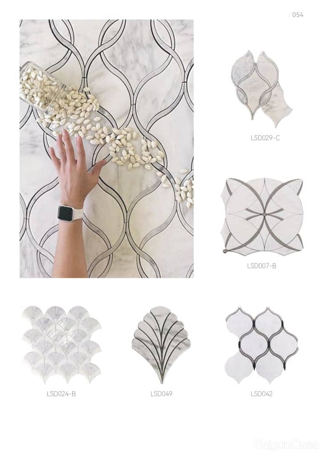 Luxury Marble Waterjet Mosaic - SaigonCasa | Curated Surfaces & Contemporary Living