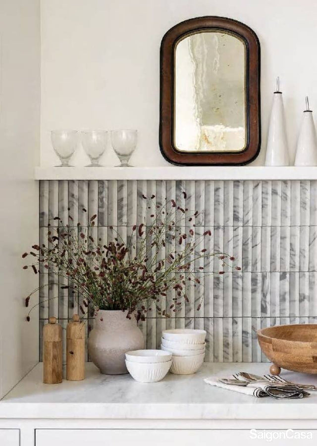 Mosaic Đá 3D Arabescato - SaigonCasa | Curated Surfaces & Contemporary Living