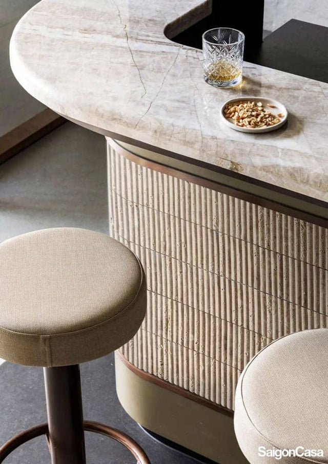 Mosaic Đá 3D Travertino