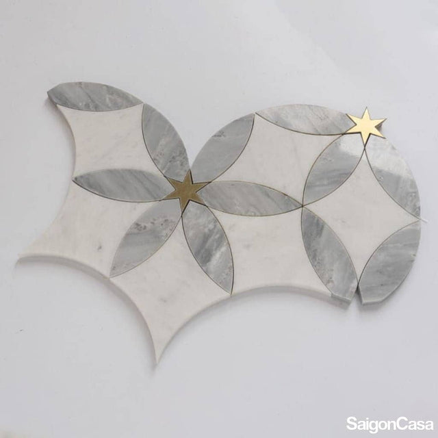 Đá Mosaic Marble Fleur Star