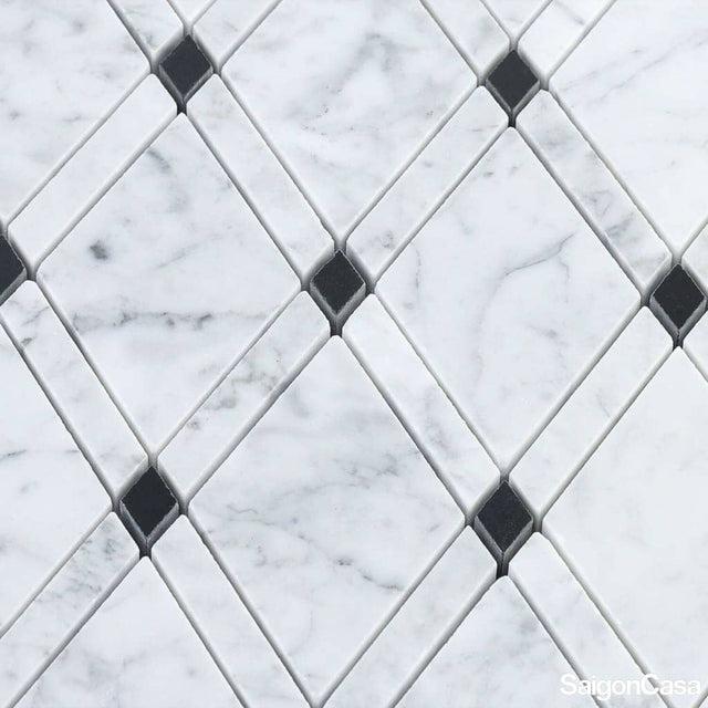 Mosaic Đá Tự Nhiên Hình Thoi