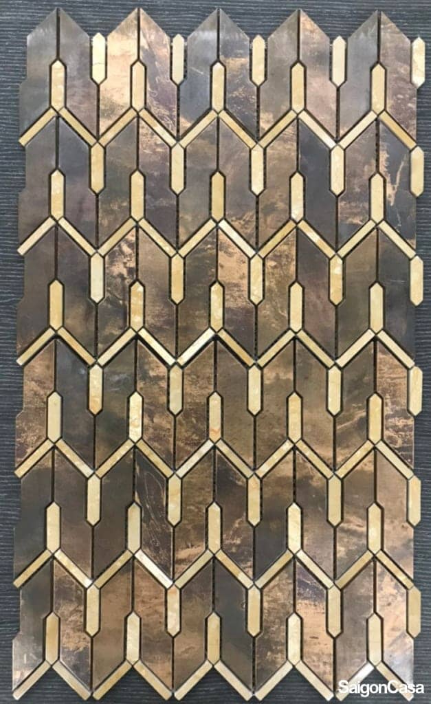mosaic đá marble & kim loại arrow