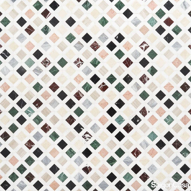 Mosaic Đá Marble Nhiều Màu New Orleans - SaigonCasa | Curated Surfaces & Contemporary Living
