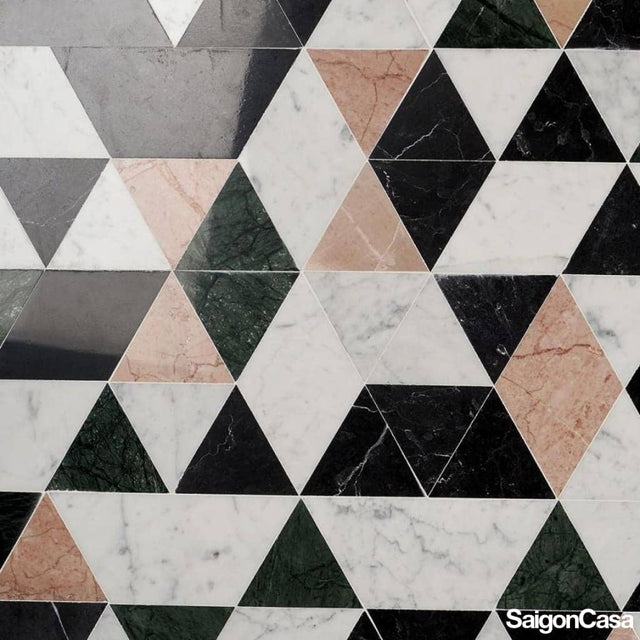 Mosaic Đá Marble Quatro Mix - SaigonCasa | Curated Surfaces & Contemporary Living