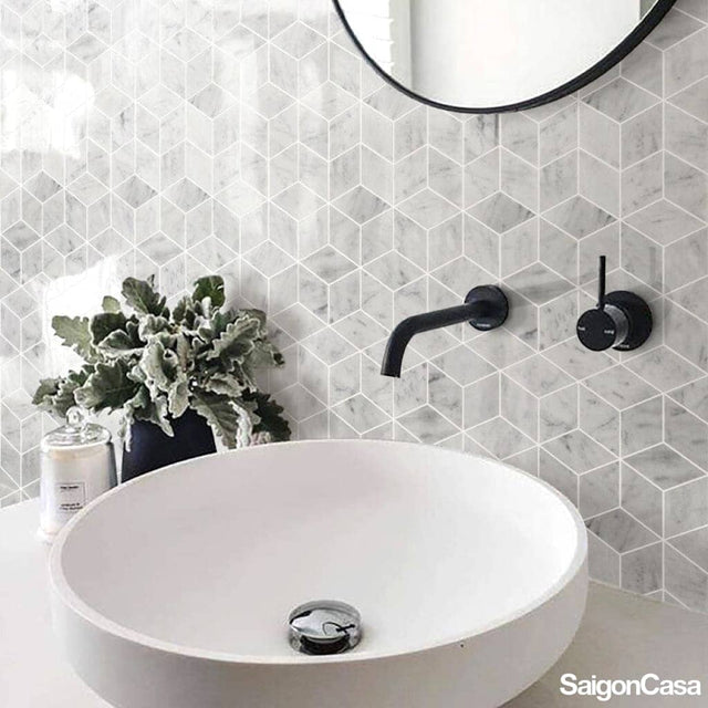 Mosaic Đá Marble Rhombus