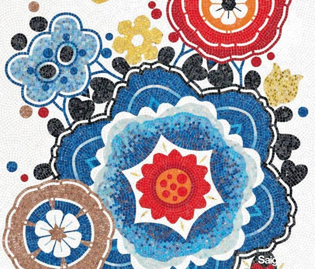 Gạch mosaic Bisazza Bloem Rosso