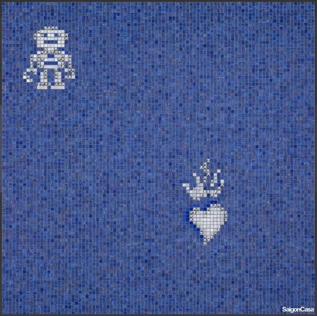 Mosaic Thủy Tinh Bisazza Hearts & Robots - SaigonCasa | Curated Surfaces & Contemporary Living