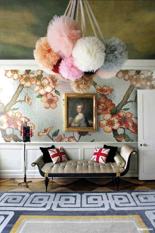 Mosaic thủy tinh Bisazza Peachtree Oro Bianco