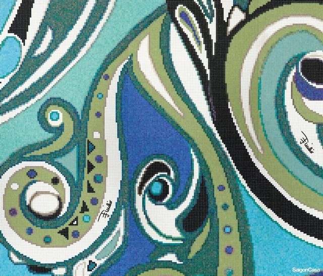 Mosaic Bisazza Pizzo Blu