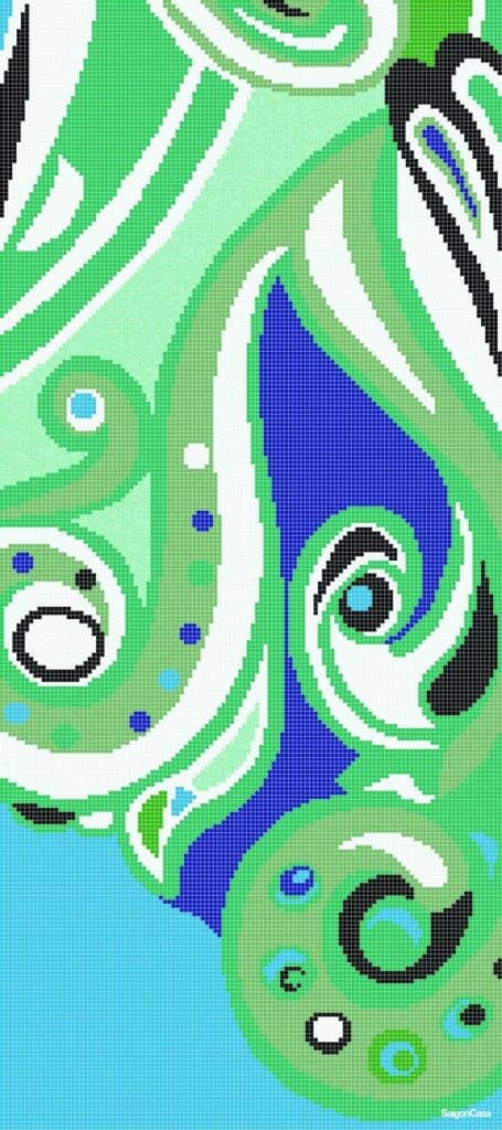 Mosaic Bisazza Pizzo Blu