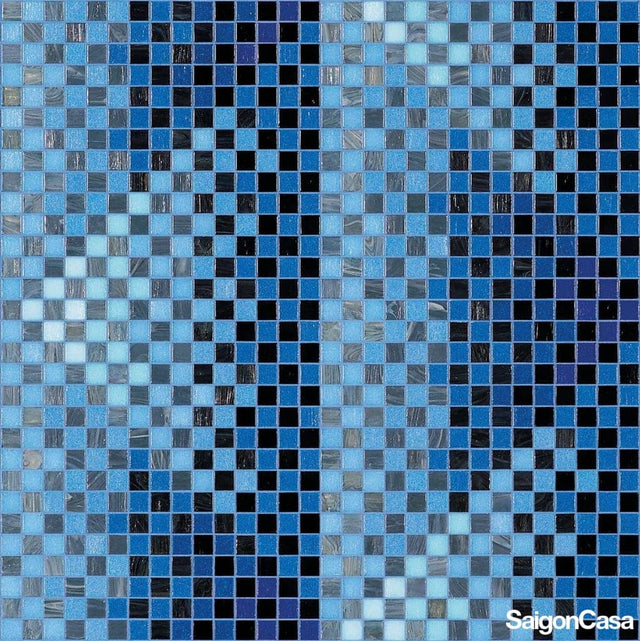 Mosaic Thủy Tinh Bisazza Pyramid Blue