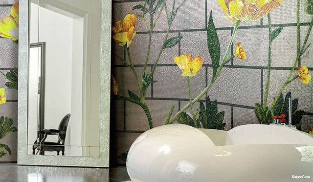 Mosaic Thủy Tinh Bisazza Ranunculus - SaigonCasa | Curated Surfaces & Contemporary Living