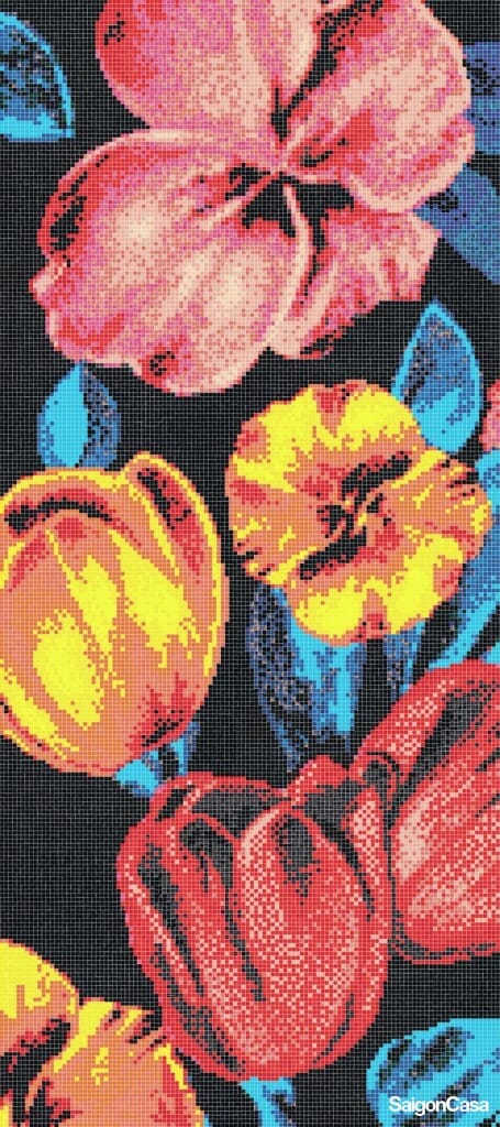 Mosaic Thủy Tinh Bisazza Super Flowers - SaigonCasa | Curated Surfaces & Contemporary Living