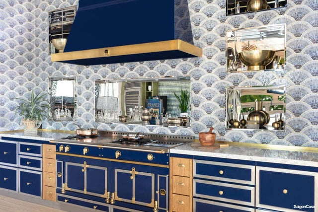 Mosaic Thủy Tinh & Kim Loại Fan Scale