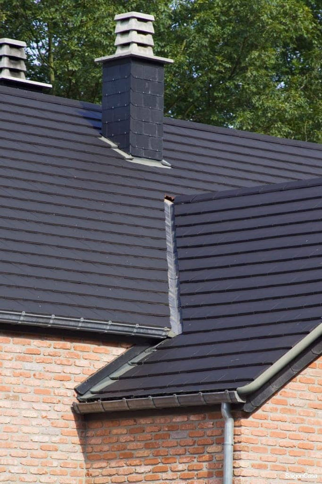 Ngói lợp mái Châu Âu Datura Đen Mờ