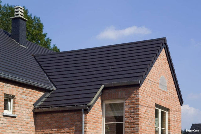 Ngói lợp mái Châu Âu Datura Đen Mờ