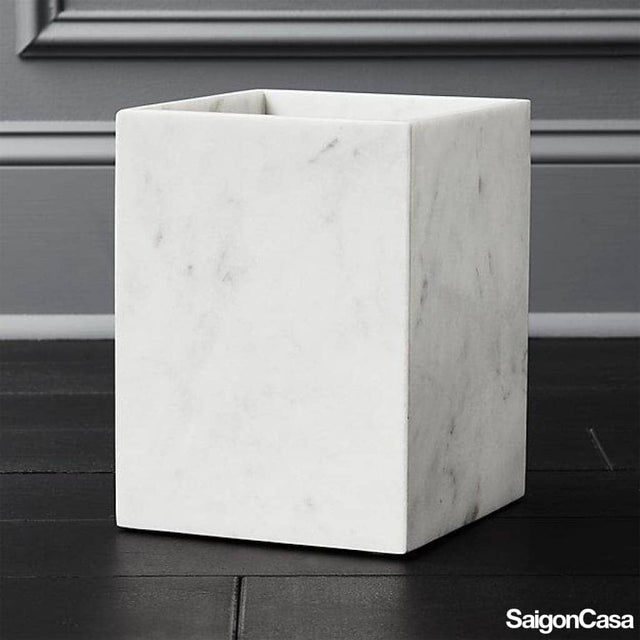 Thùng Đựng Rác Khô Đá Marble - SaigonCasa | Curated Surfaces & Contemporary Living