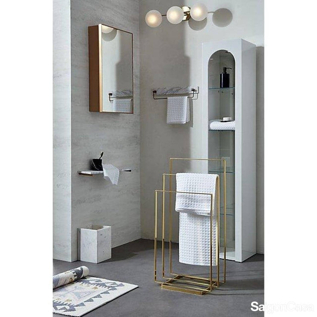 Thùng Đựng Rác Khô Đá Marble - SaigonCasa | Curated Surfaces & Contemporary Living