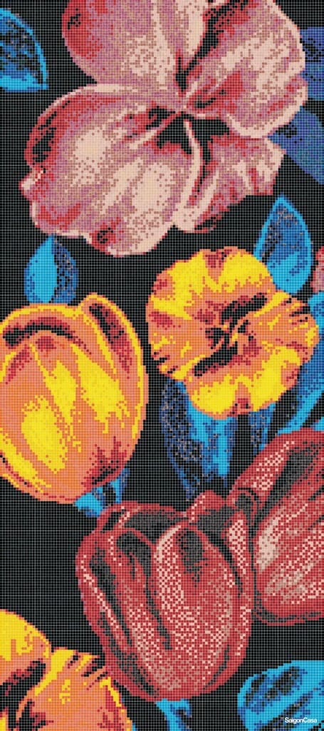 Tranh Mosaic Thủy Tinh Bisazza Home & Garden