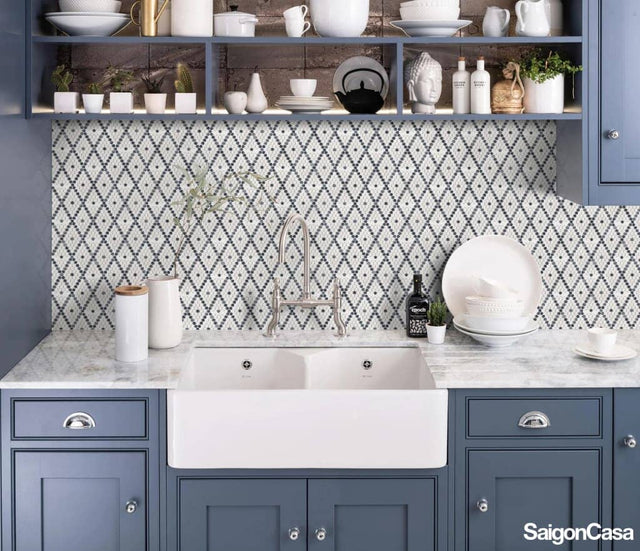 Gạch Mosaic Đồng Xu Diamond - SaigonCasa | Curated Surfaces & Contemporary Living