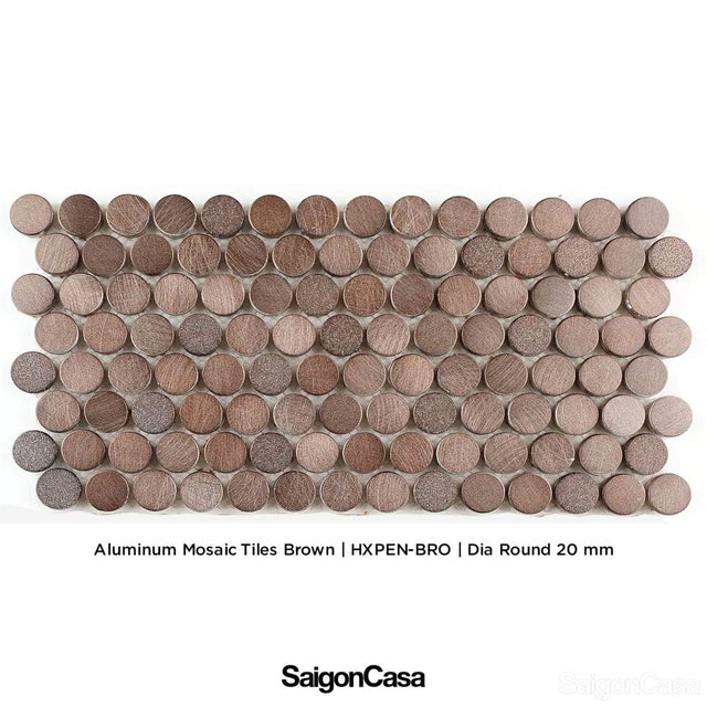 Mosaic Nhôm Hình Tròn - Aluminium Penny Round Mosaic - SaigonCasa | Curated Surfaces & Contemporary Living