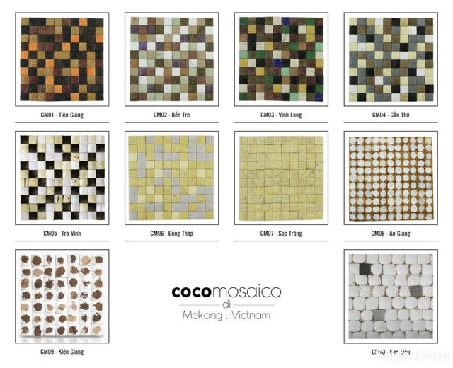 Mosaic Vỏ Dừa cocomosaico - SaigonCasa | Curated Surfaces & Contemporary Living