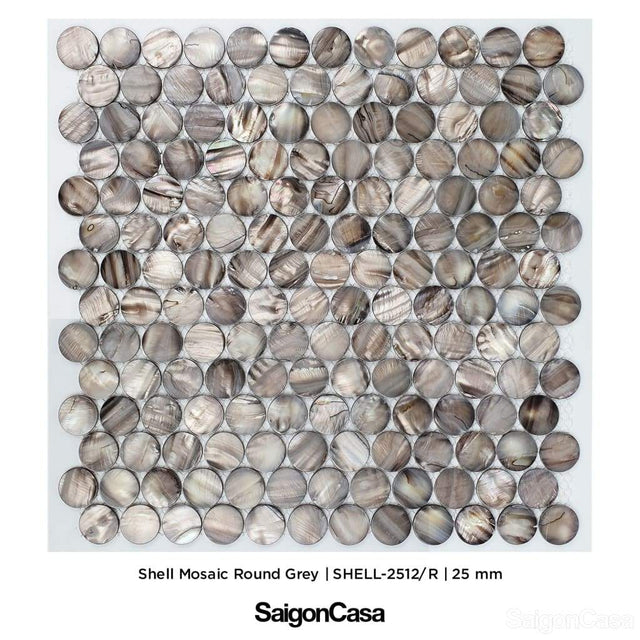 Mosaic Vỏ Sò Hình Tròn - SaigonCasa | Curated Surfaces & Contemporary Living