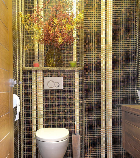 mosaic thủy tinh cho phòng tắm