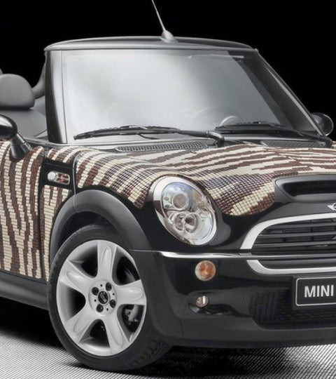 Xe Mini Cooper khảm thuỷ tinh nghệ thuật