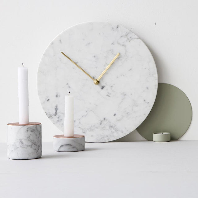 đồng hồ trang trí đá marble